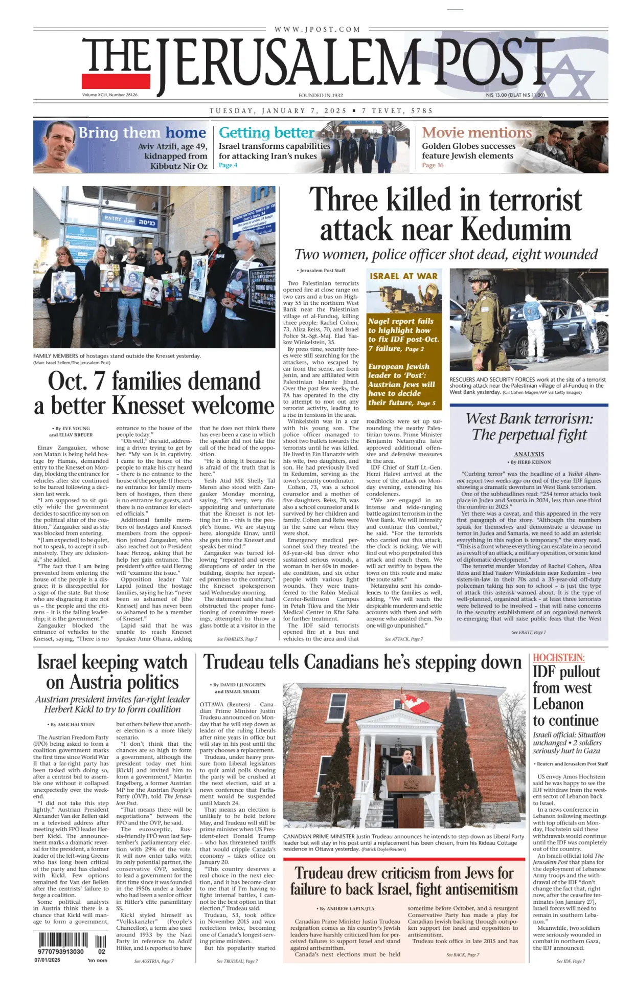 Prima-pagina-the jerusalem post-edizione-di-oggi-07-01-2025